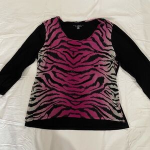 Madison Pink and Black Patterned Top